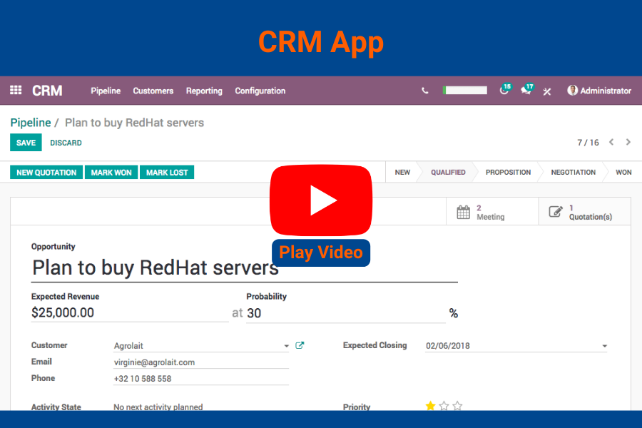 CRM — Odoo screenshot